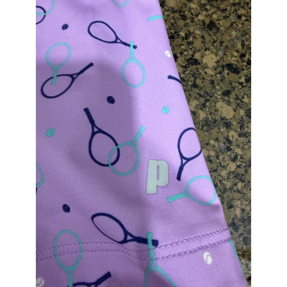 Prince‎ Girls Purple Tennis Racket Print Athletic Skort Size L 14 - Picture 2 of 7
